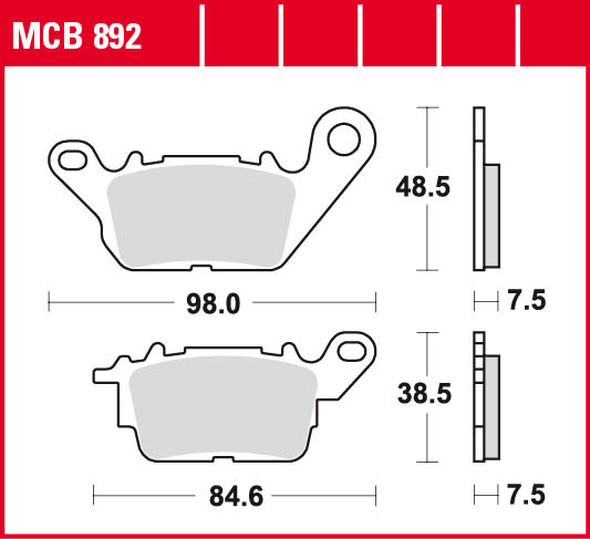 TRW Lucas Bremsbeläge · MCB892 · KS-Parts